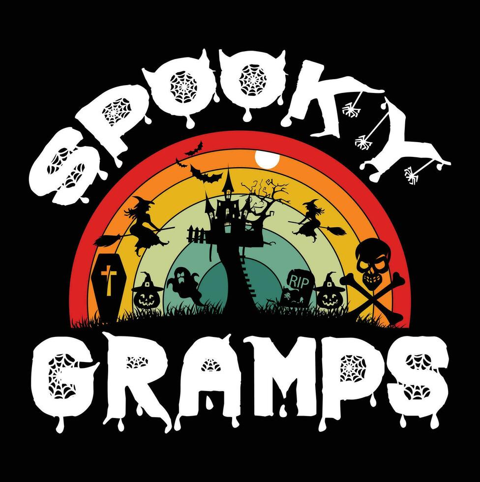 diseño de camiseta de halloween vector