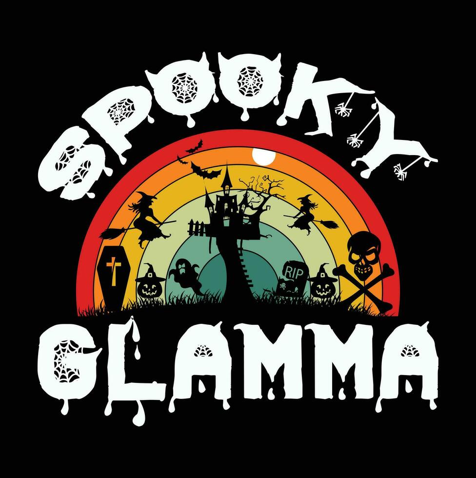 diseño de camiseta de halloween vector