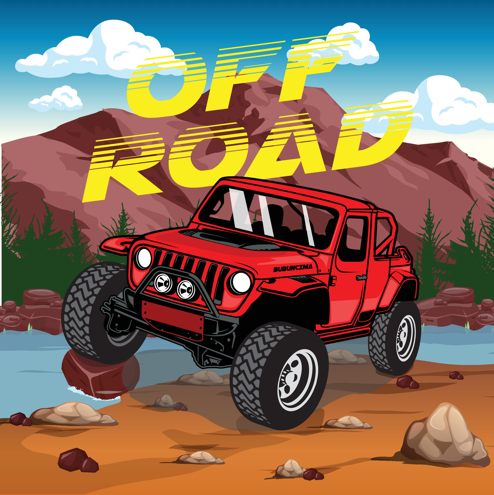 Jeep off road 29347032 Vector Art at Vecteezy