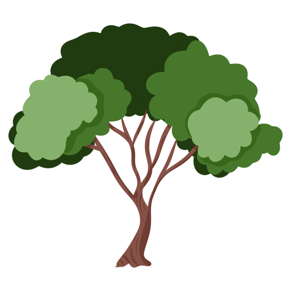 einfach Baum Element zum Umgebung und Garten. png