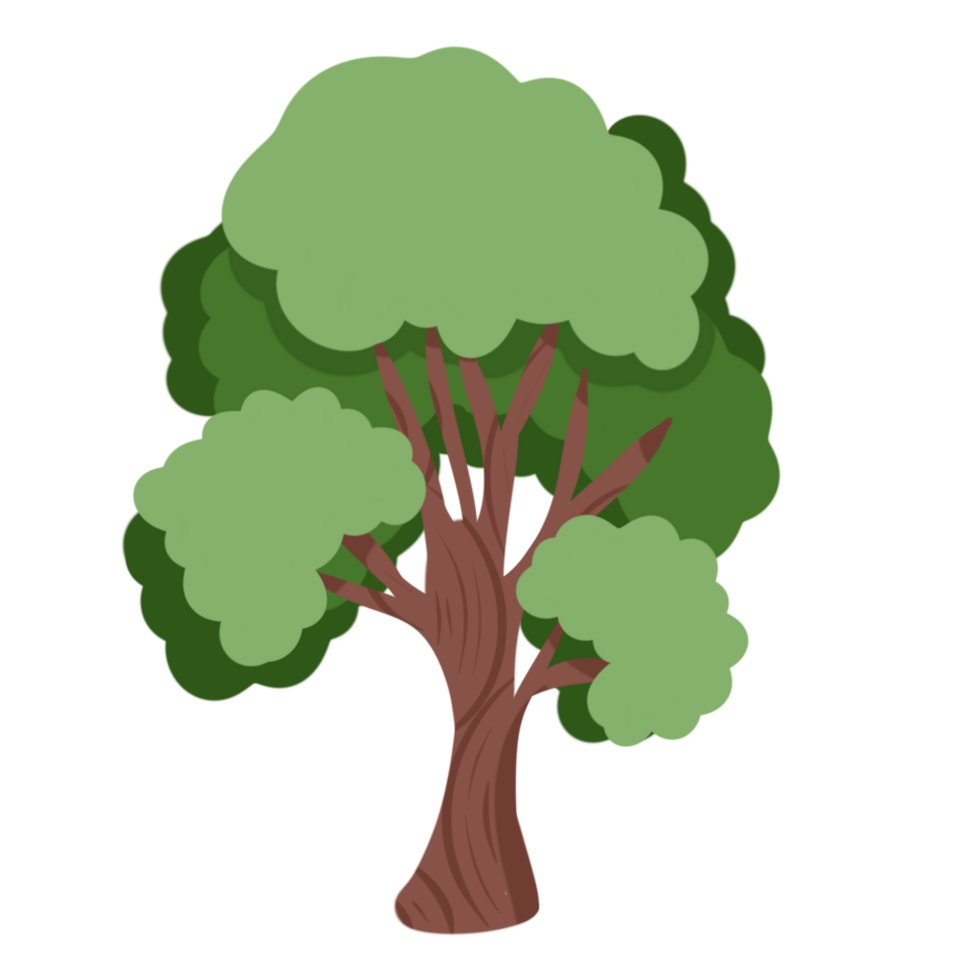 Simple tree element for environment and garden. png