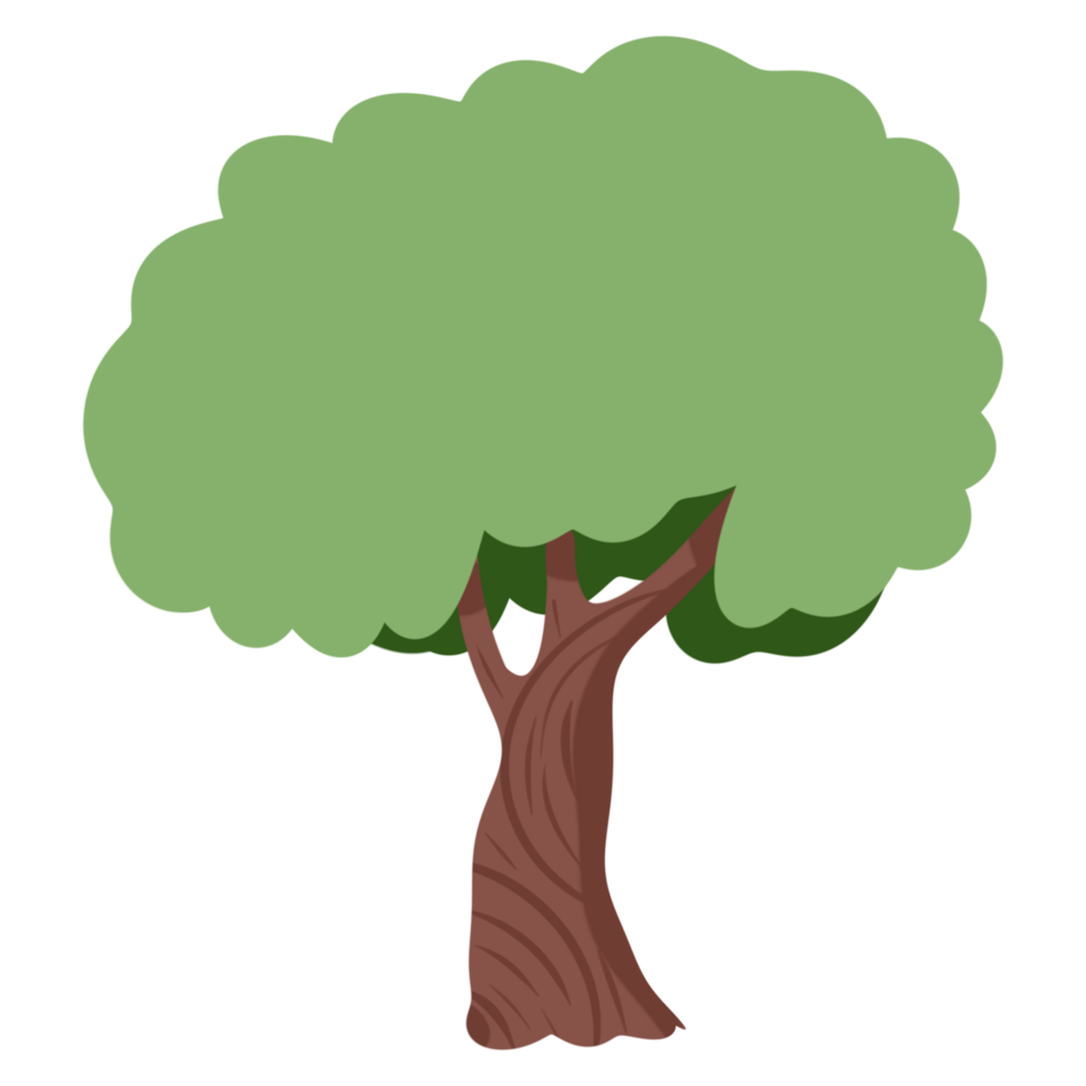 einfach Baum Element zum Umgebung und Garten. png