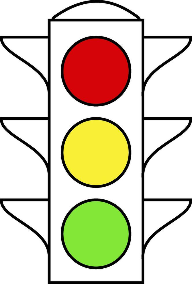 Traffic light interface icons Red, yellow green yes, no vector