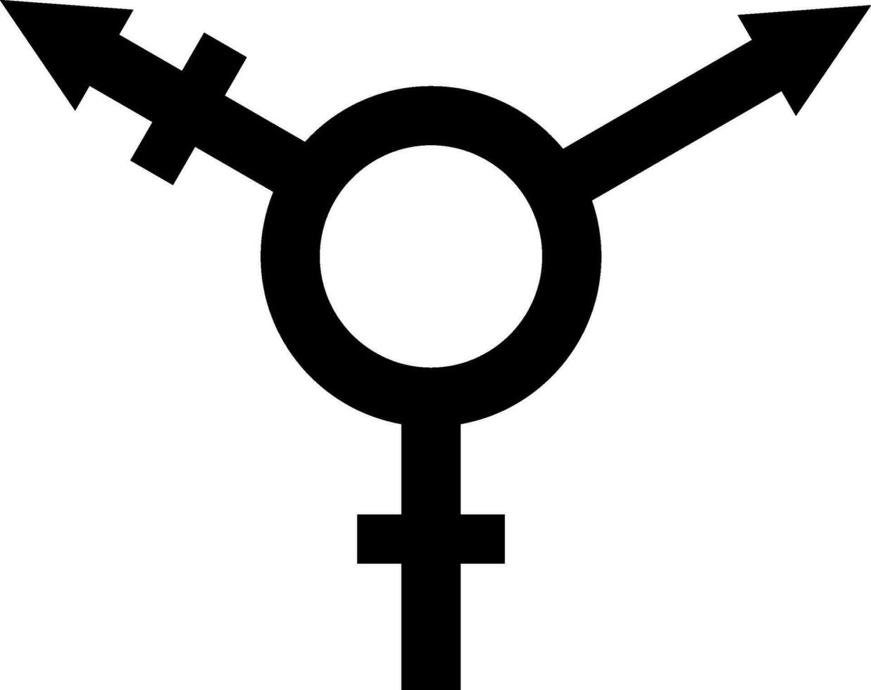 firmar símbolo género igualdad, masculino, hembra Transgénero igualdad concepto vector