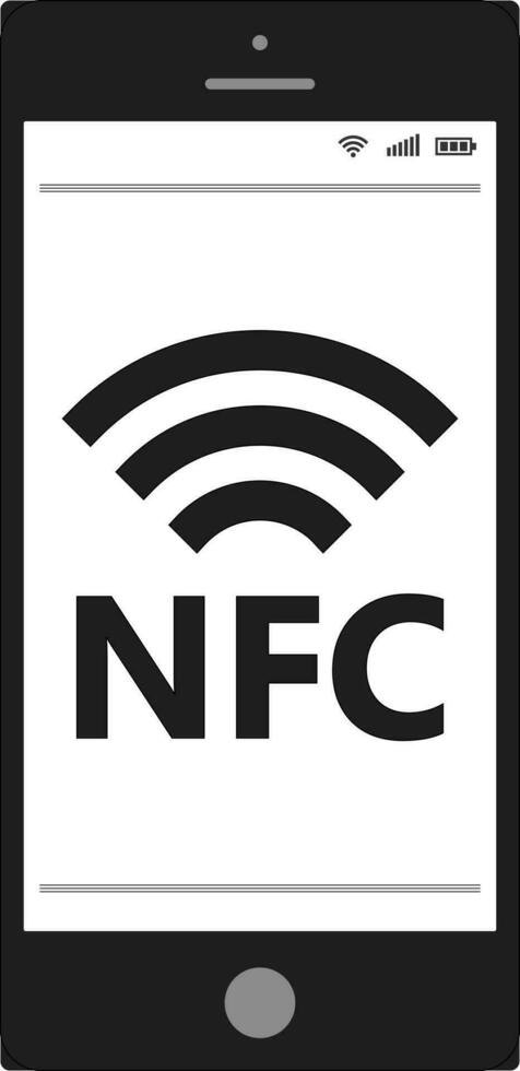 Near field communication, NFC  mobile phone, NFC payment mobile phone vector