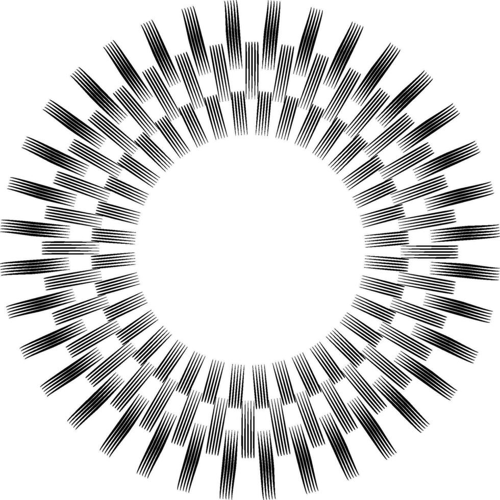 Sun rays abstract hand drawn brushes rays sun, circle ray vector