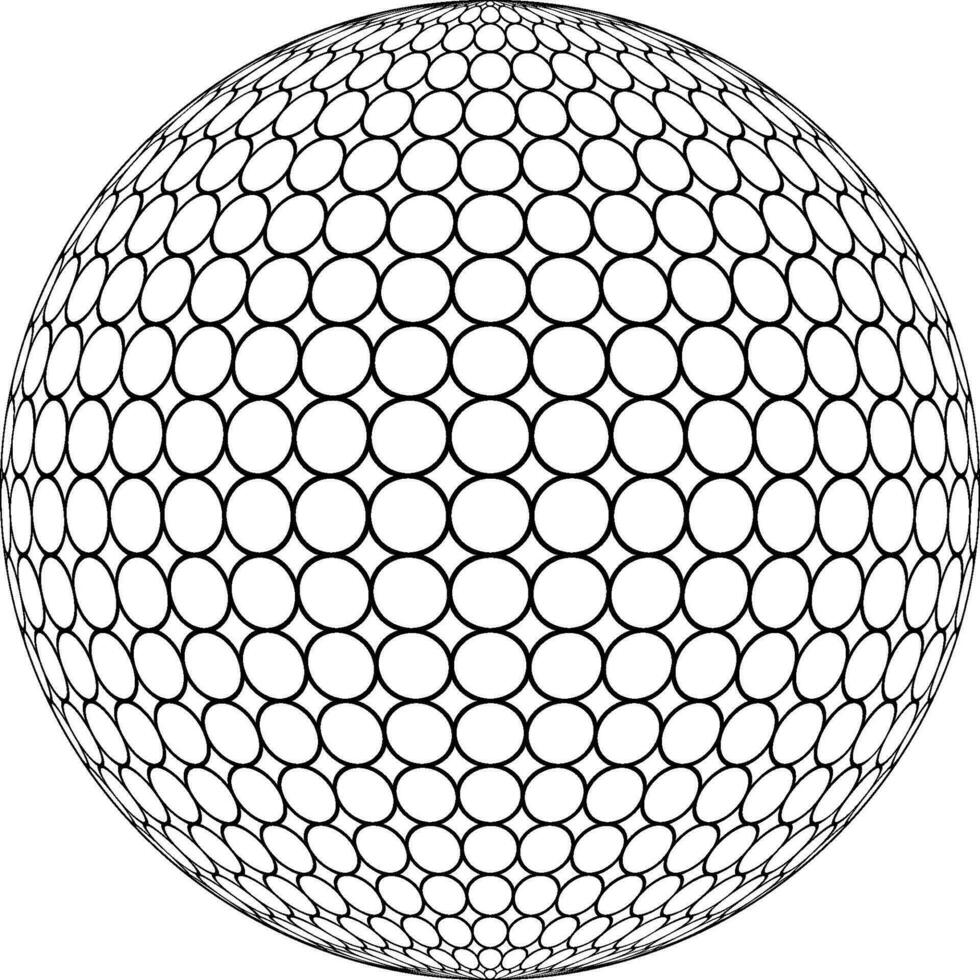 Globe 3D sphere ring mesh surface, round structure sphere vector