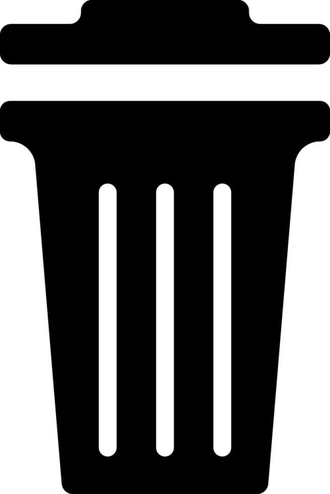 Trash bin icon trash can with lid stock illustration vector