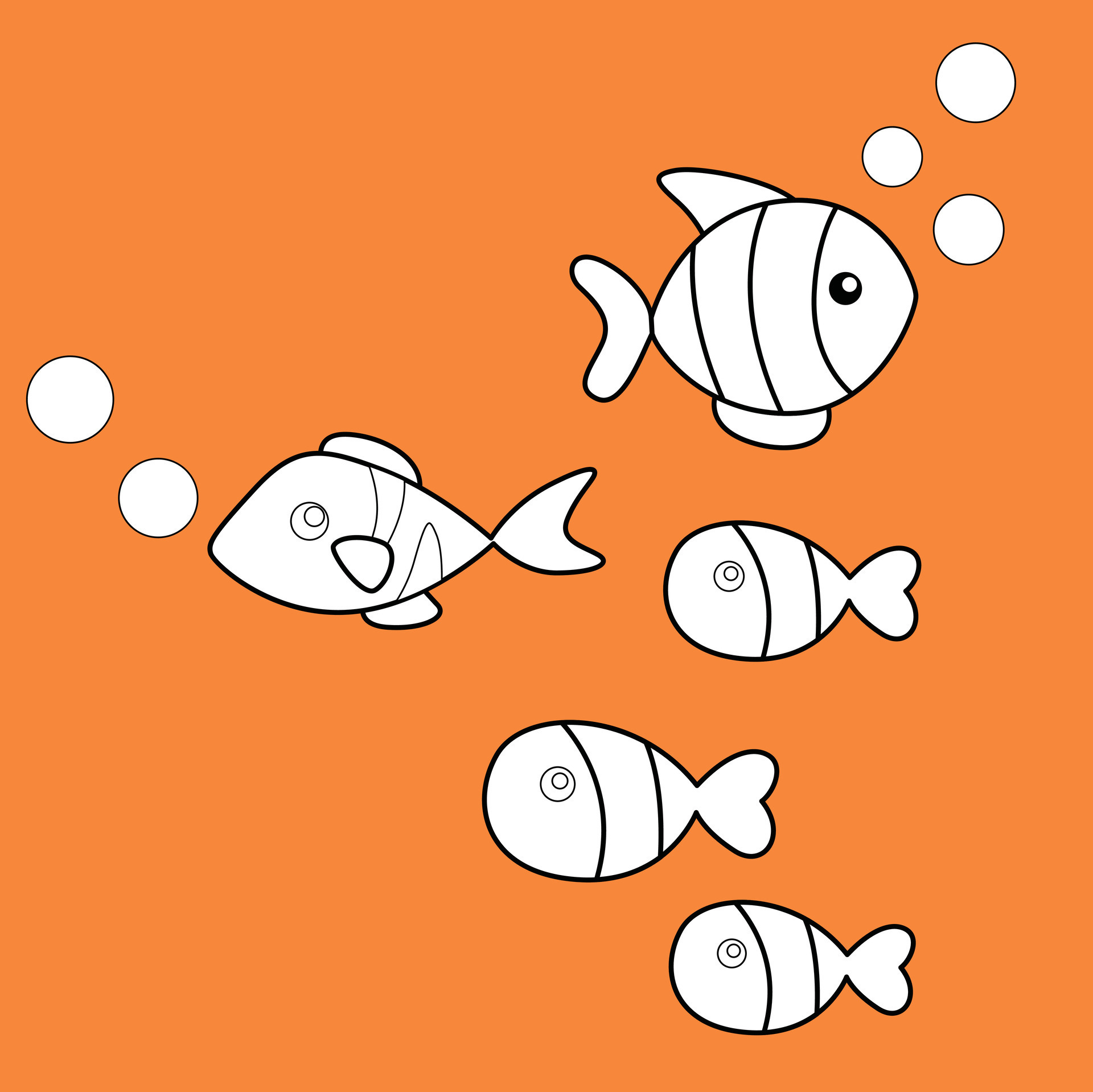Fish Animal Cartoon Digital Stamp Outline 29347721 Vector Art at