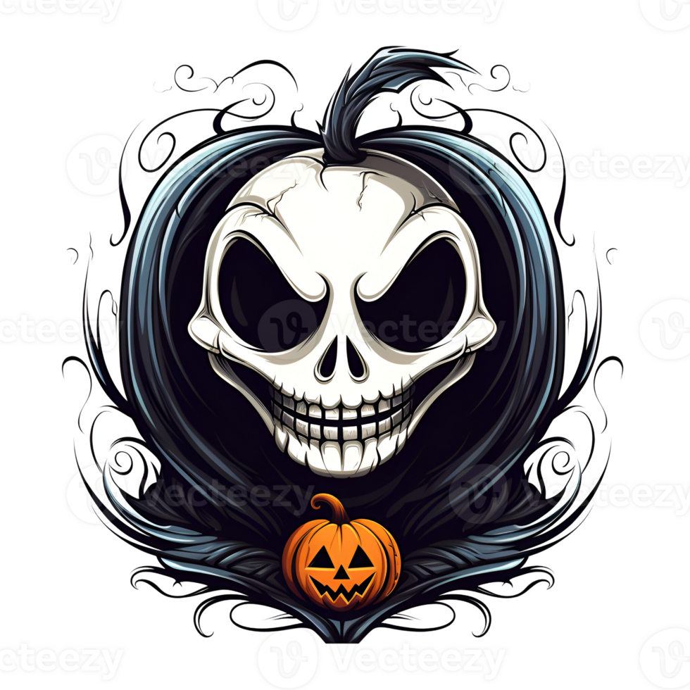 Cartoon Style Halloween Characters No Background Applicable to any context Perfect for Print On Demand Merchandise AI Generative png
