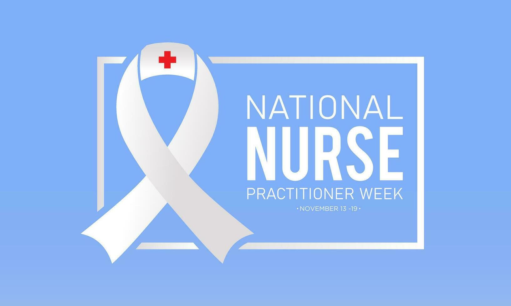 vector ilustración en el tema de nacional enfermero facultativo semana observado cada año en durante noviembre 13 a 19 vector modelo para bandera, saludo tarjeta, póster con antecedentes.