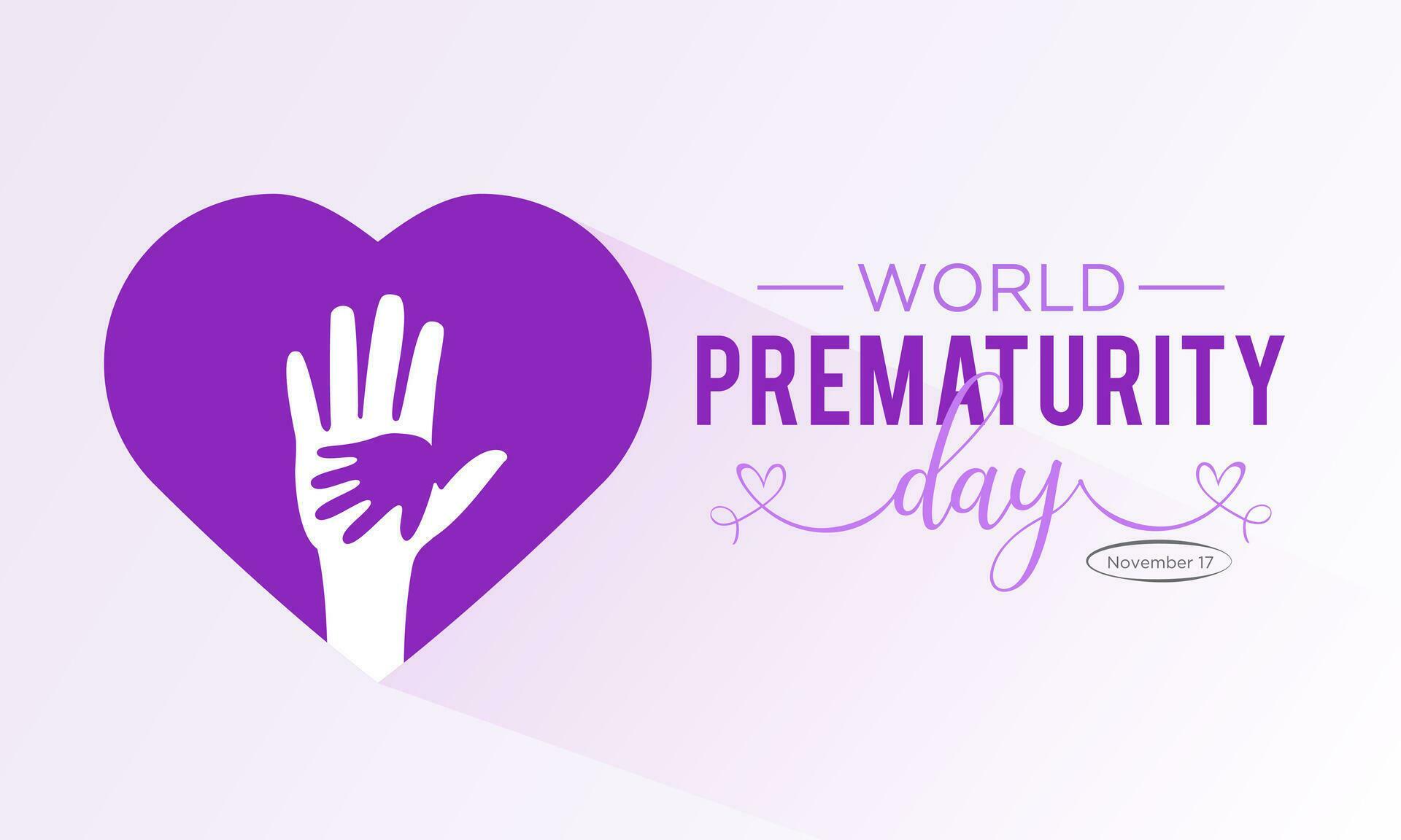 World prematurity day is observed every year in november 17th. Vector