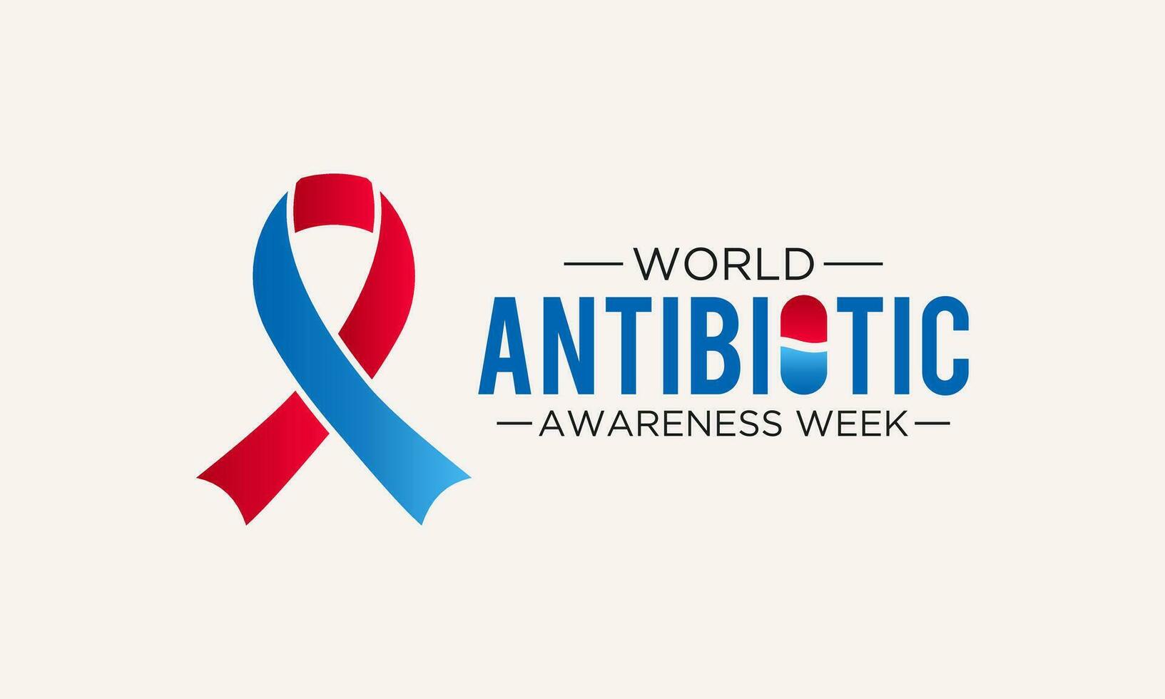 Vector illustration on the theme of world antibiotic awareness week observed every year in during november 18 to 24. World antimicrobial awareness week template for banner, poster with background.