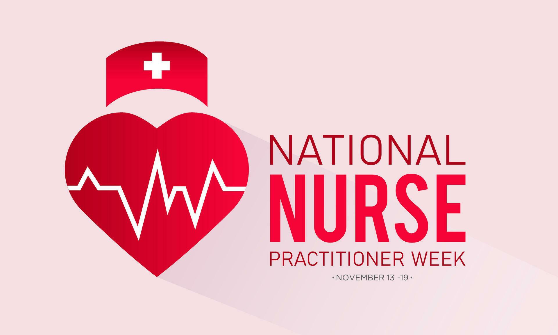 Vector illustration on the theme of national Nurse Practitioner Week
