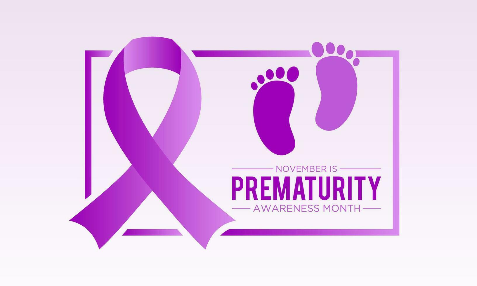 Prematurity awareness month is observed every year in november. November is national prematurity awareness month. Vector template for banner, greeting card, poster with background.