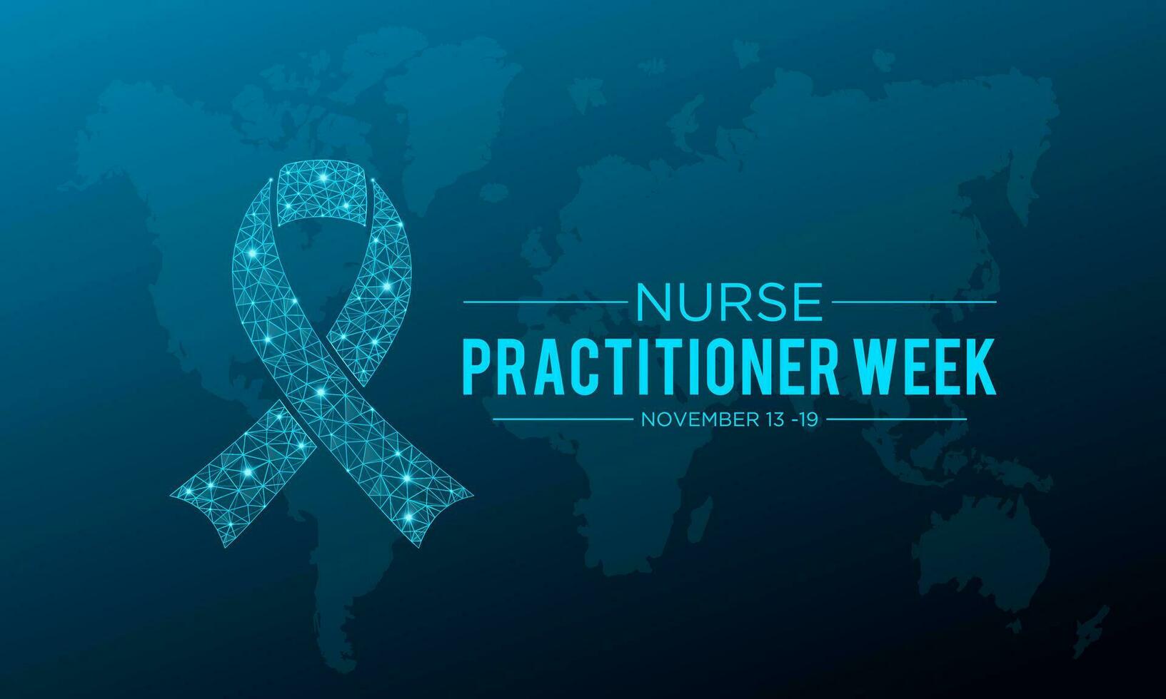 Vector illustration on the theme of national Nurse Practitioner Week observed every year in during november 13 to 19. Vector template for banner, greeting card, poster with background.