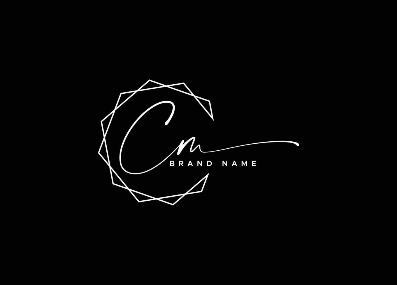 CM Logo Design Template Vector Graphic Branding Element Free Vector