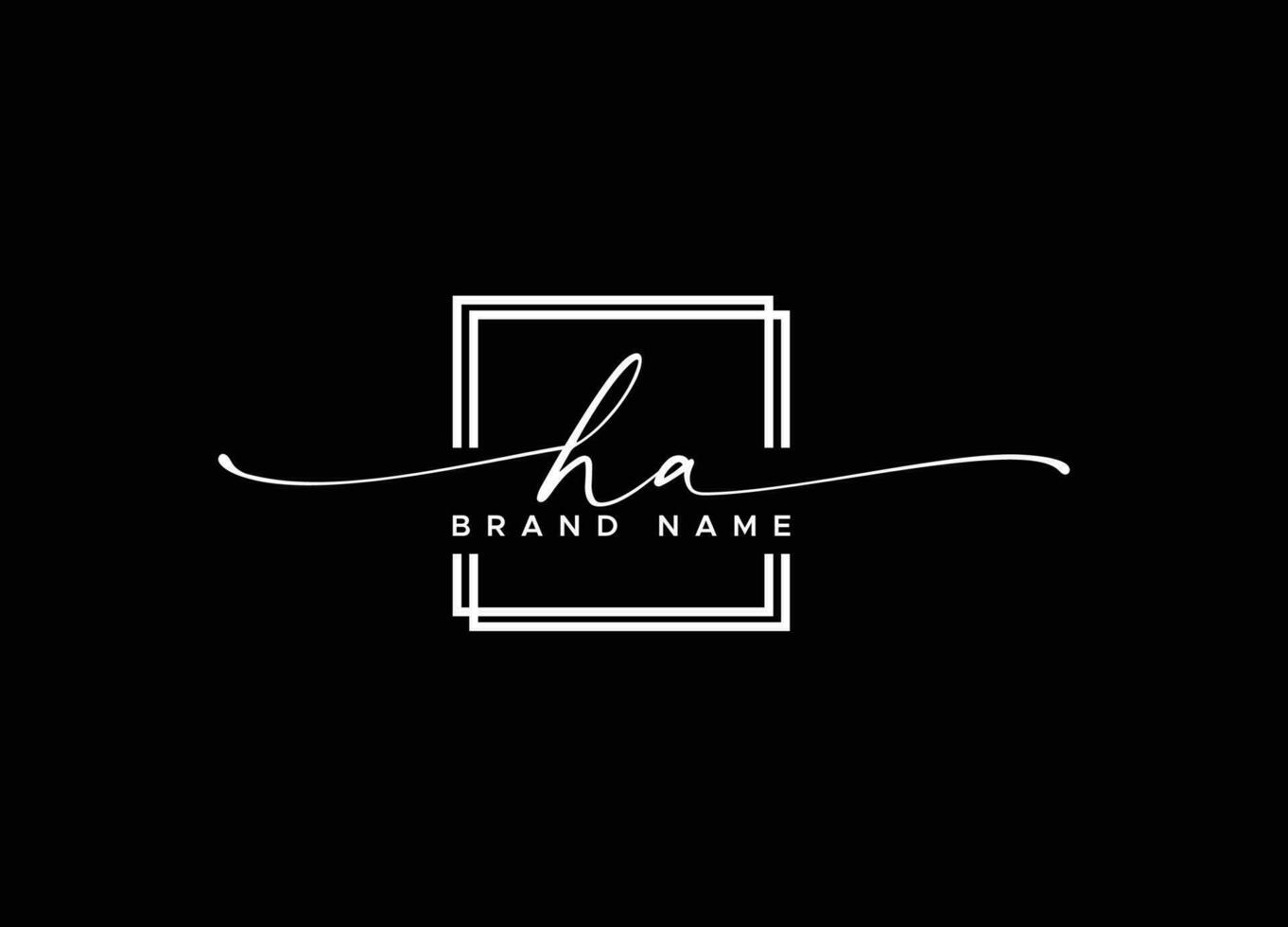 HA Logo Design Template Vector Graphic Branding Element Free Vector