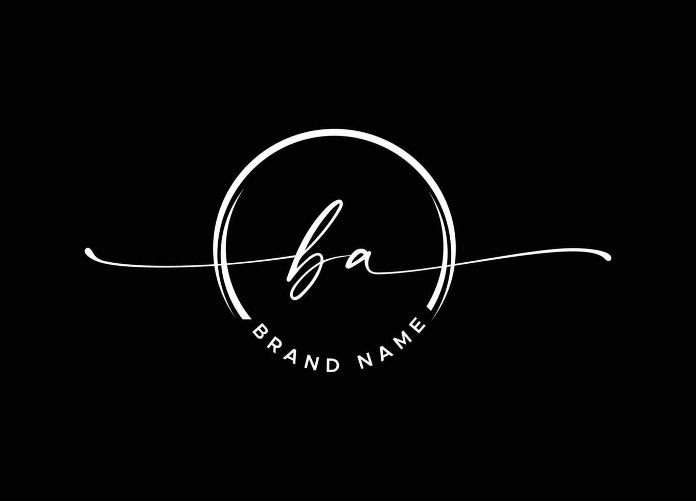 BA Logo Design Template Vector Graphic Branding Element Free Vector
