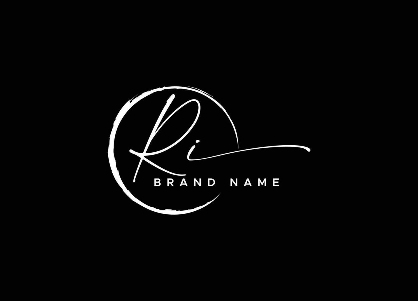 RI Logo Design Template Vector Graphic Branding Element Free Vector