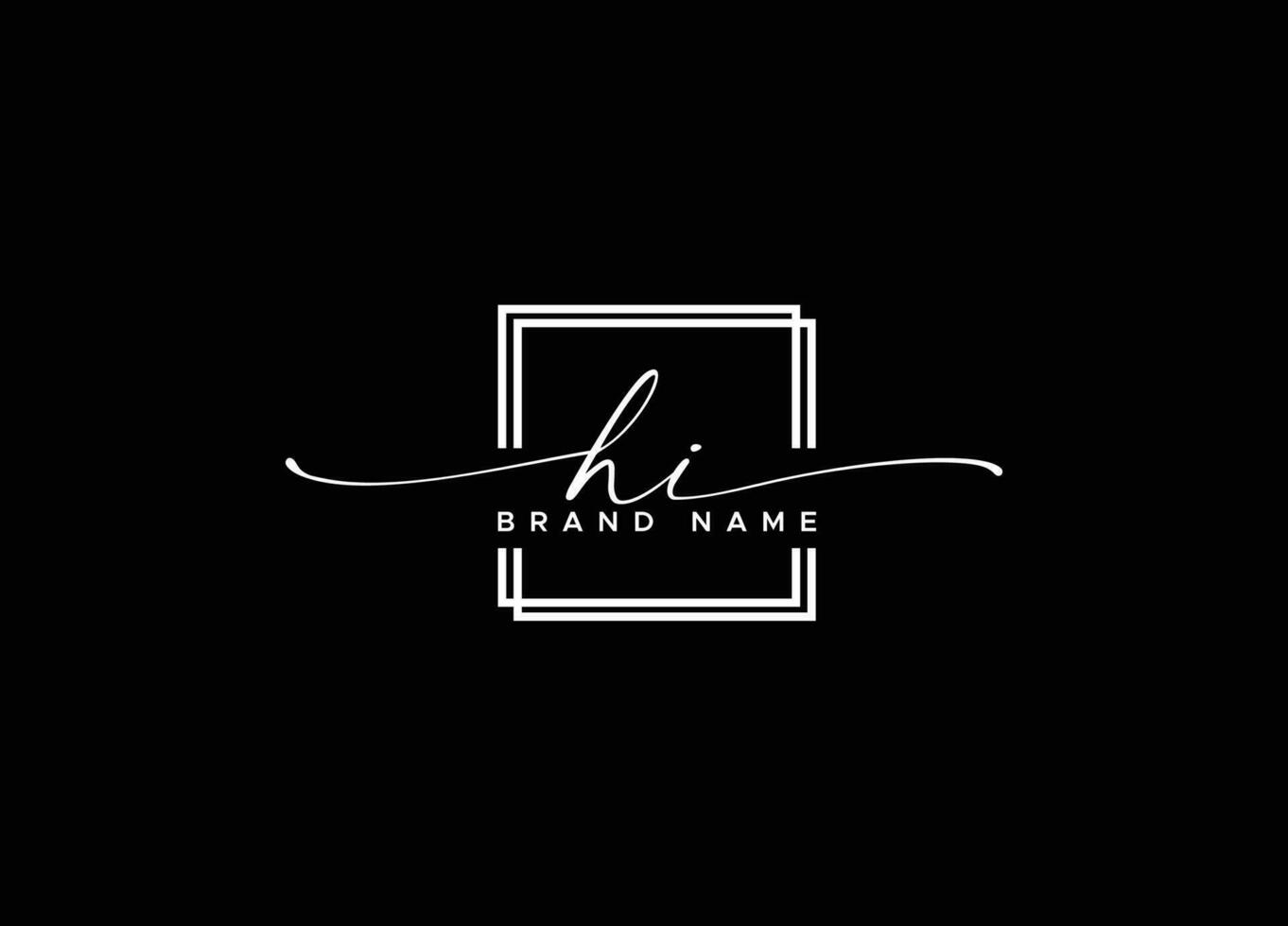 HI Logo Design Template Vector Graphic Branding Element Free Vector
