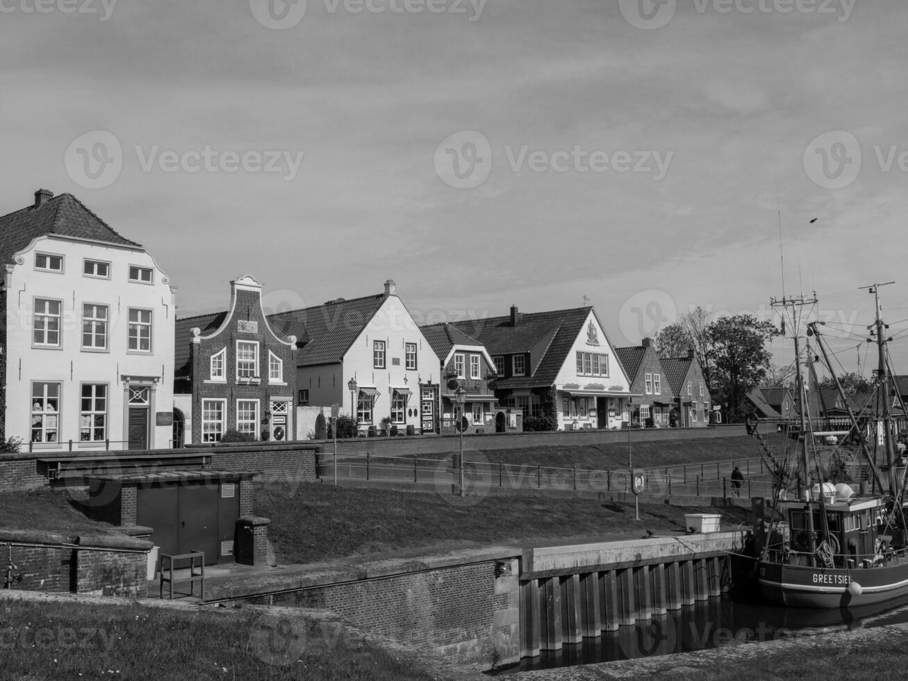 the village of Greetsiel at the north sea photo