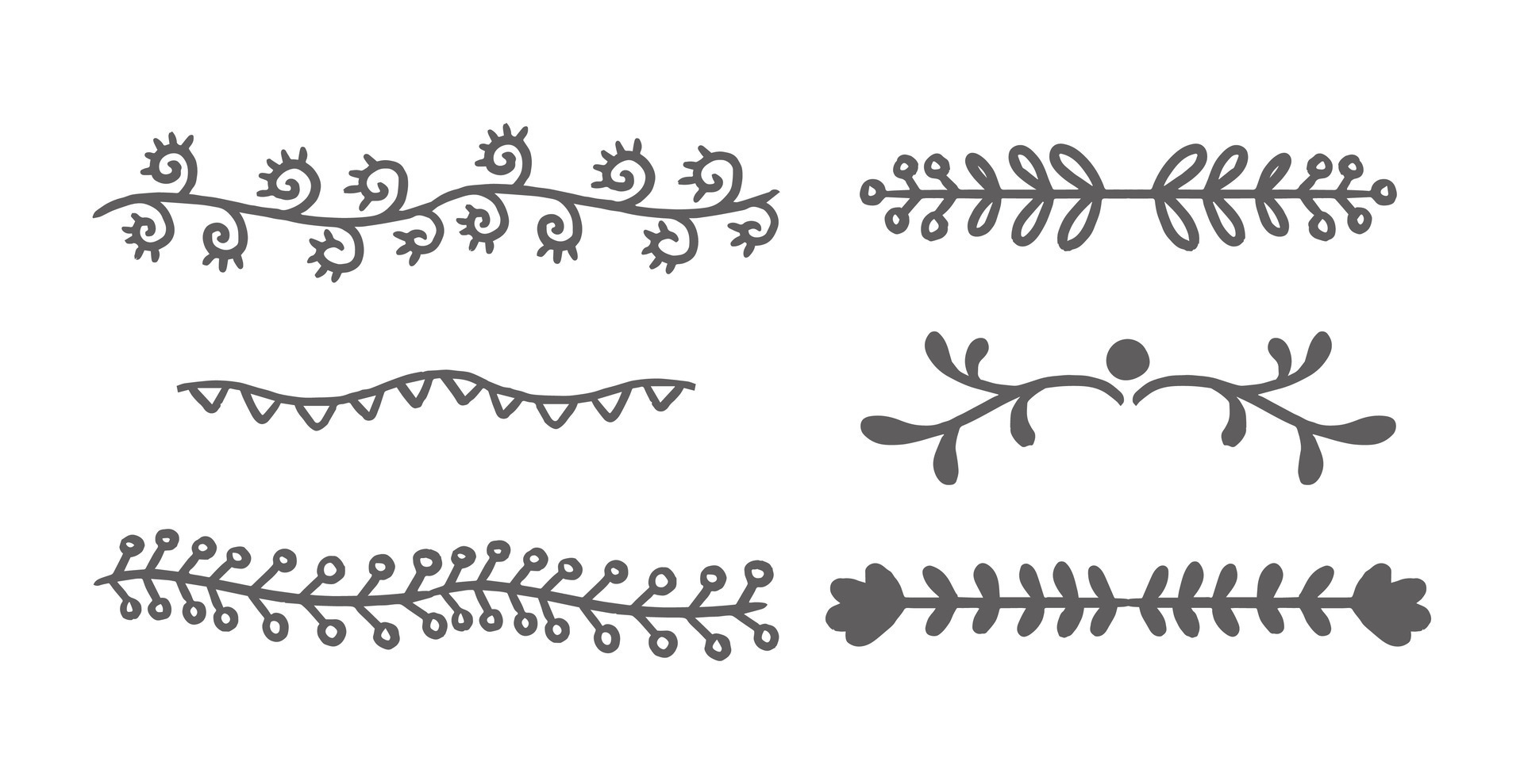 Set pack of hand drawn ornament dividers 29348329 Vector Art at Vecteezy