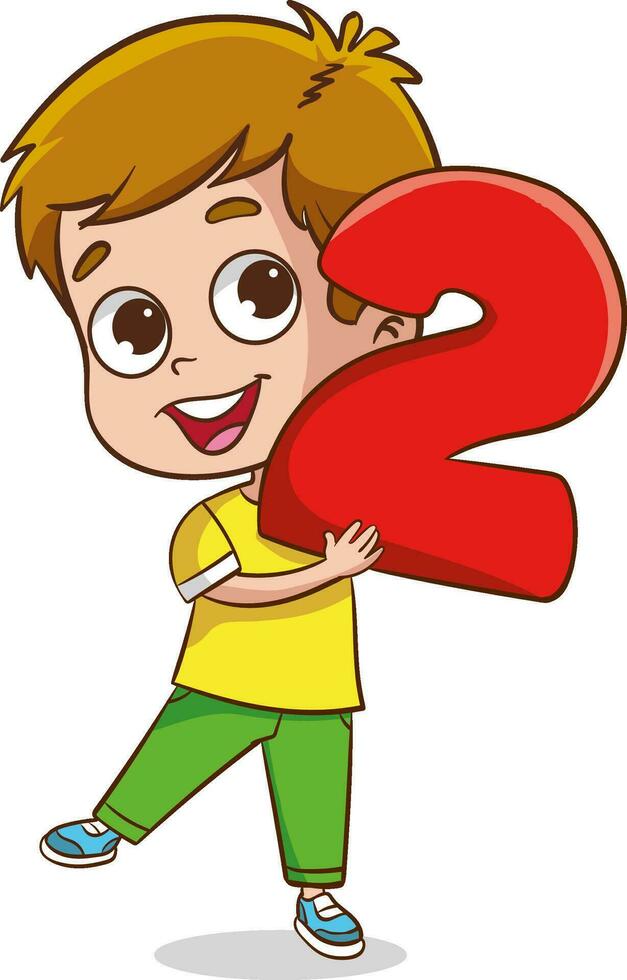 vector illustration of Education Concept With Funny School Child