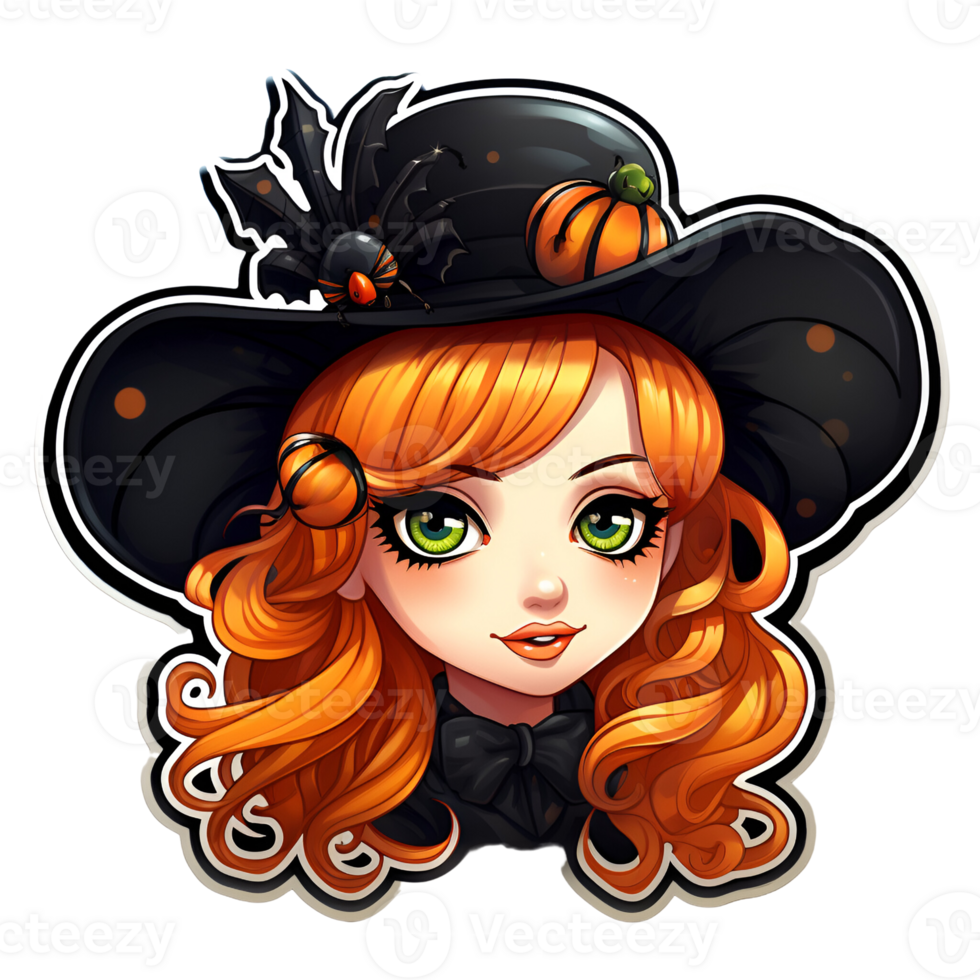 Cartoon Style Black Widow Halloween Black Widow No Background Print On Demand Merchandise AI Generative png