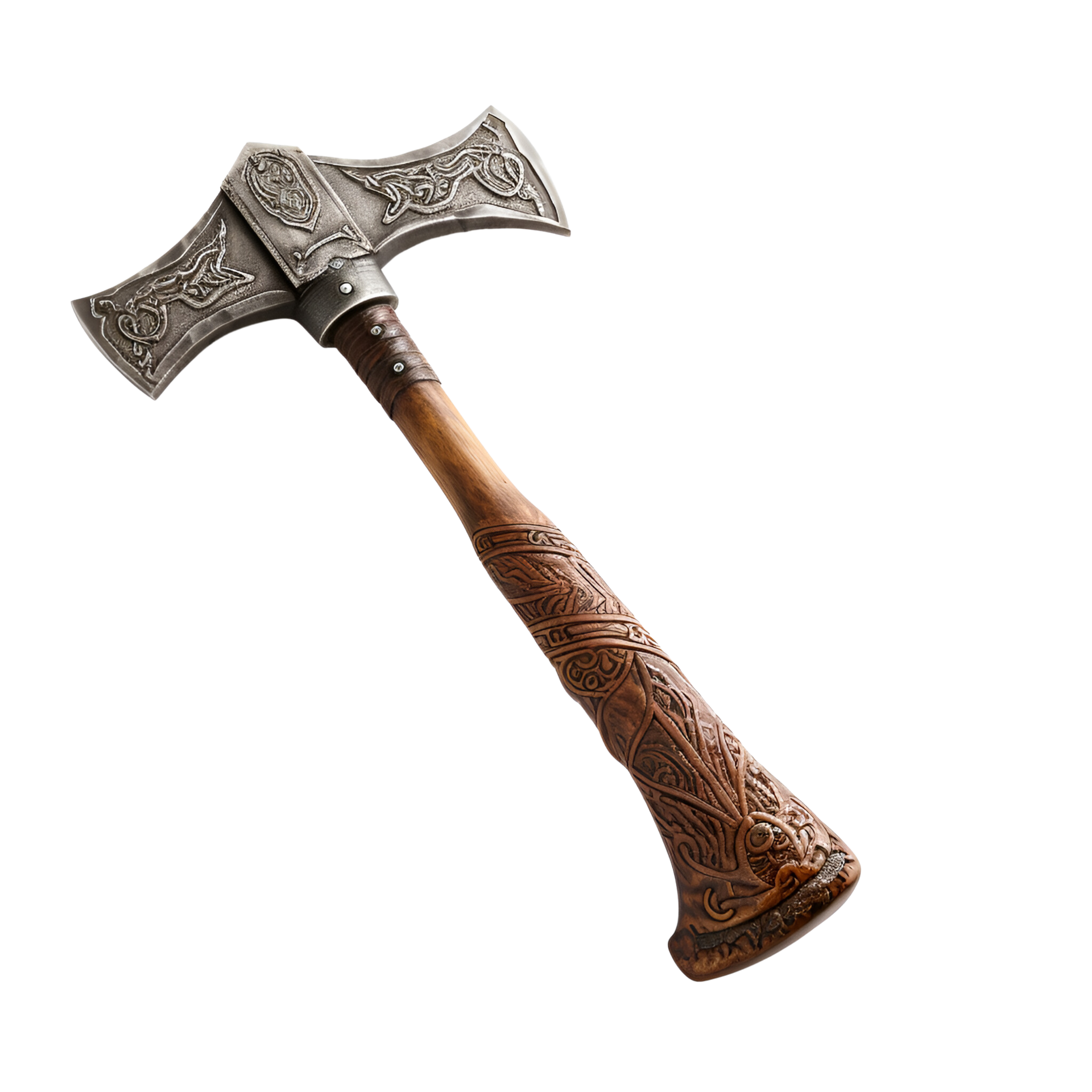 Medieval Style War Axe Fighting Axe Viking Axe No Background Applicable