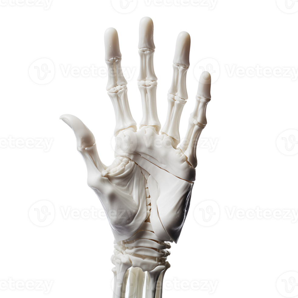 realistisch stijl skelet handen halloween skelet handen Nee achtergrond van toepassing naar ieder context afdrukken Aan vraag naar handelswaar beeld ai generatief png