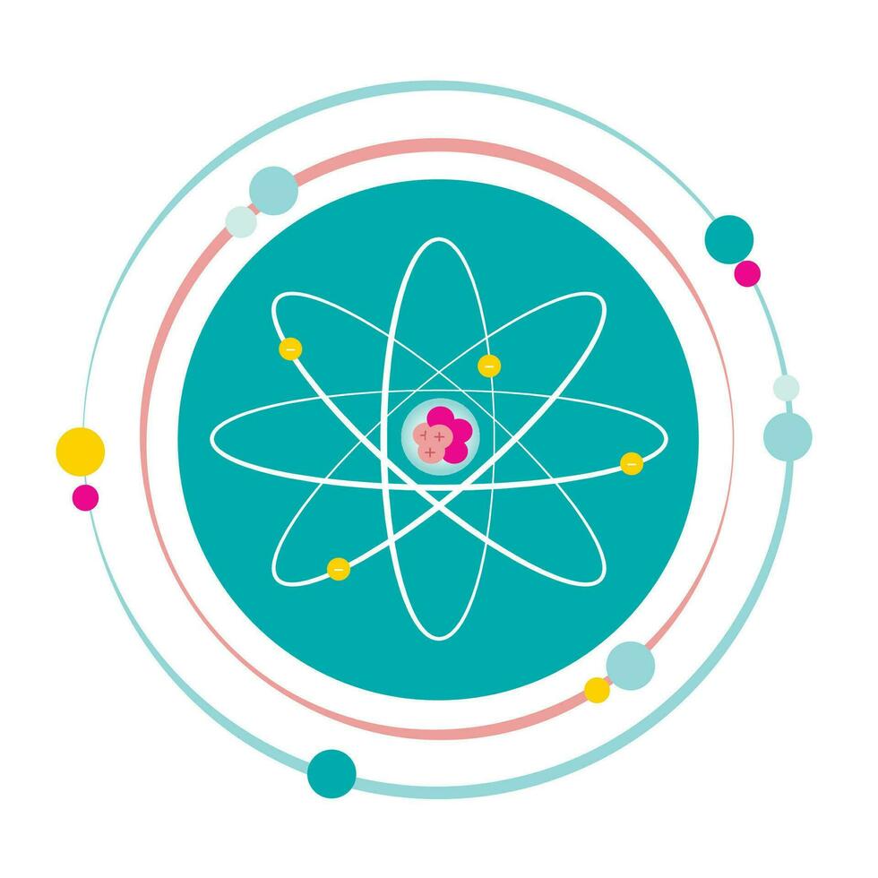 Atom vector illustration graphic icon symbol