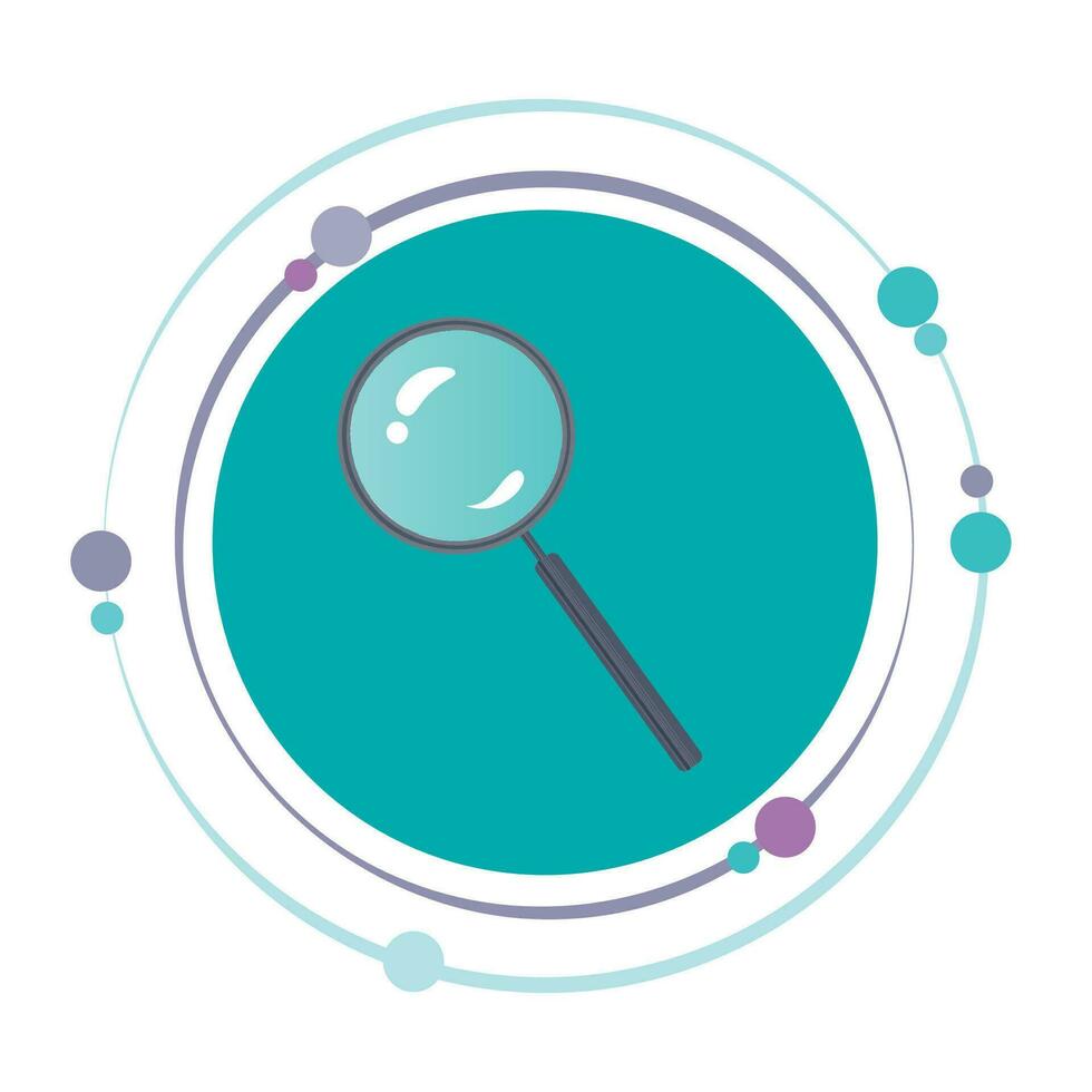 Magnifying glass icon vector graphic illustration