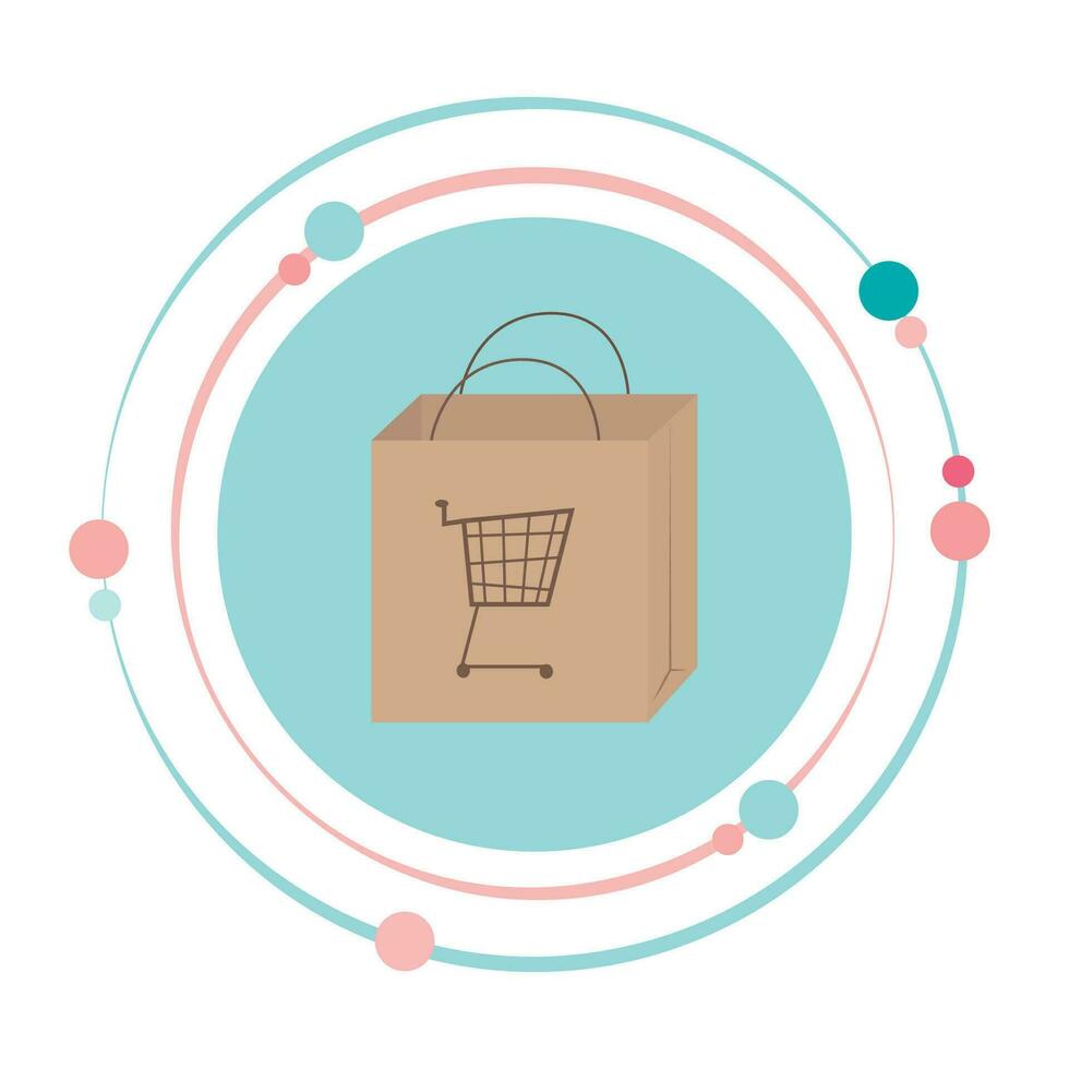 Shopping bag check out graphic icon symbol vector