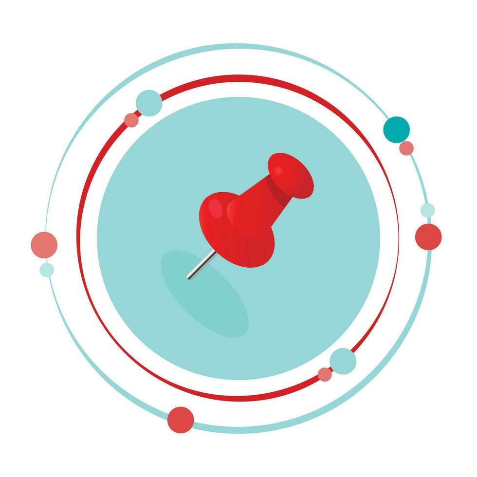 Tack push pin vector illustration graphic icon