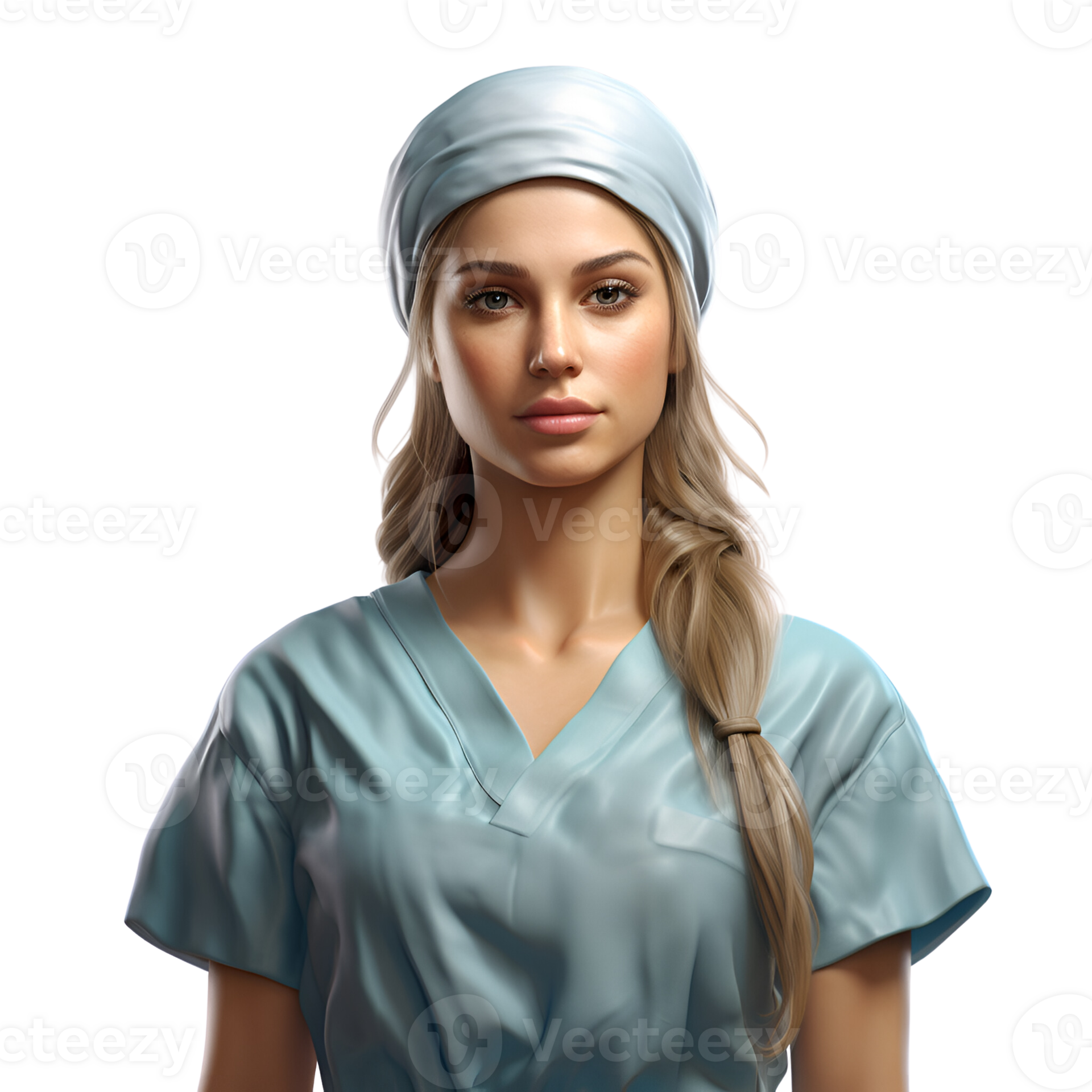 Beautiful Female Nurse Character No Background AI Generated 29348747 PNG
