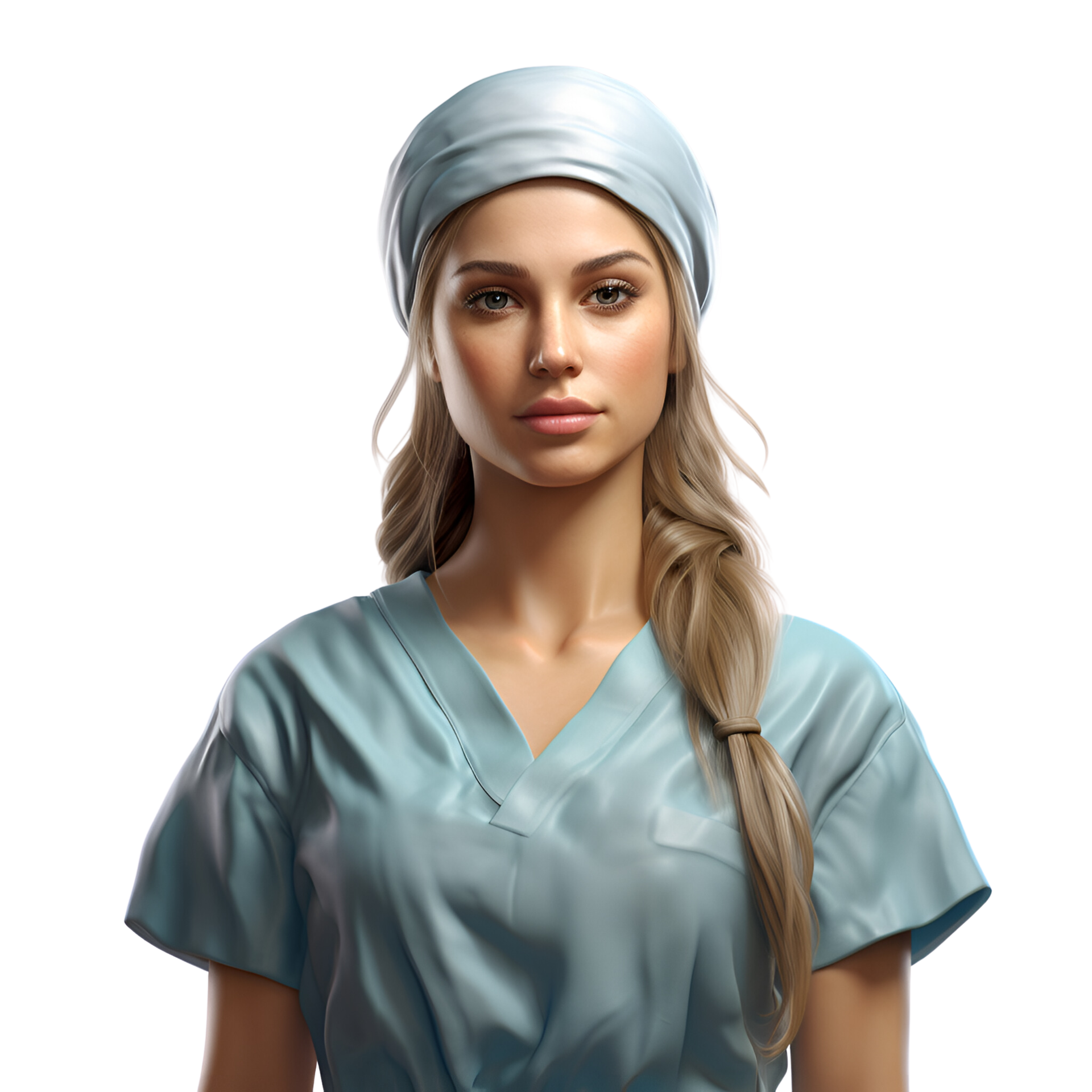 Beautiful Female Nurse Character No Background AI Generated 29348747 PNG