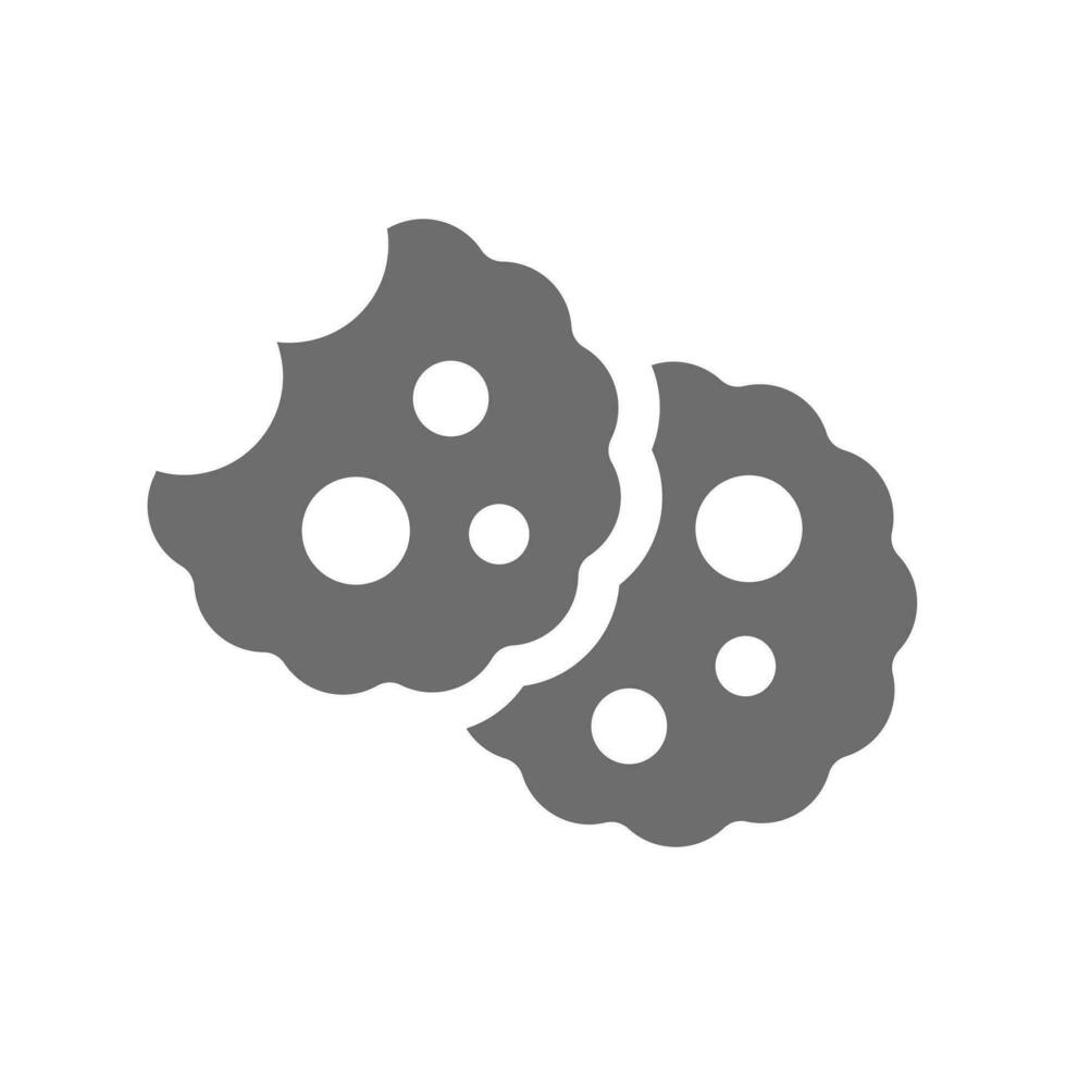Cookies web vector icon. Website cookie or biscuits simple symbol.