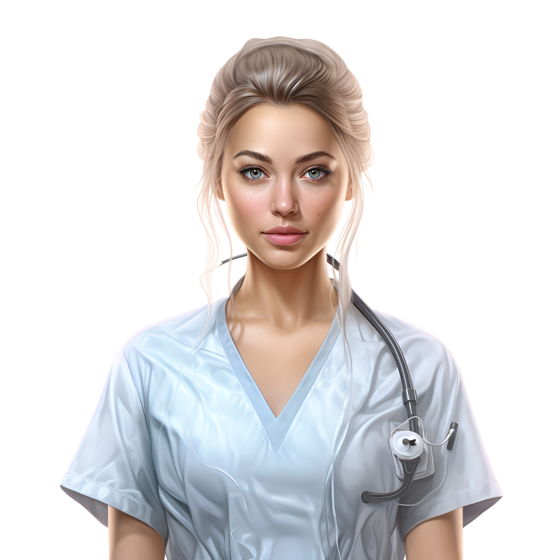 Beautiful Female Nurse Character No Background AI Generated 29348857 PNG
