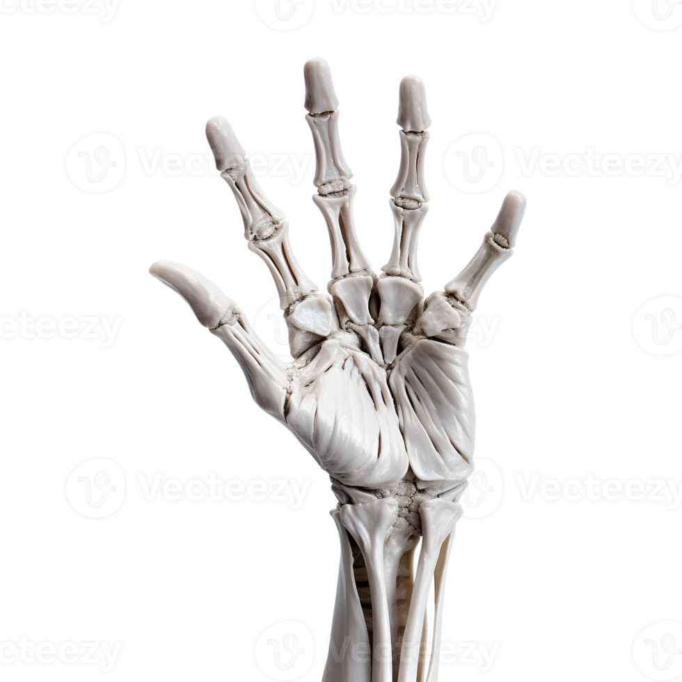 Realistic Style Skeleton Hands Halloween Skeleton Hands No Background Applicable to any Context Print on Demand Merchandise Image AI Generative png