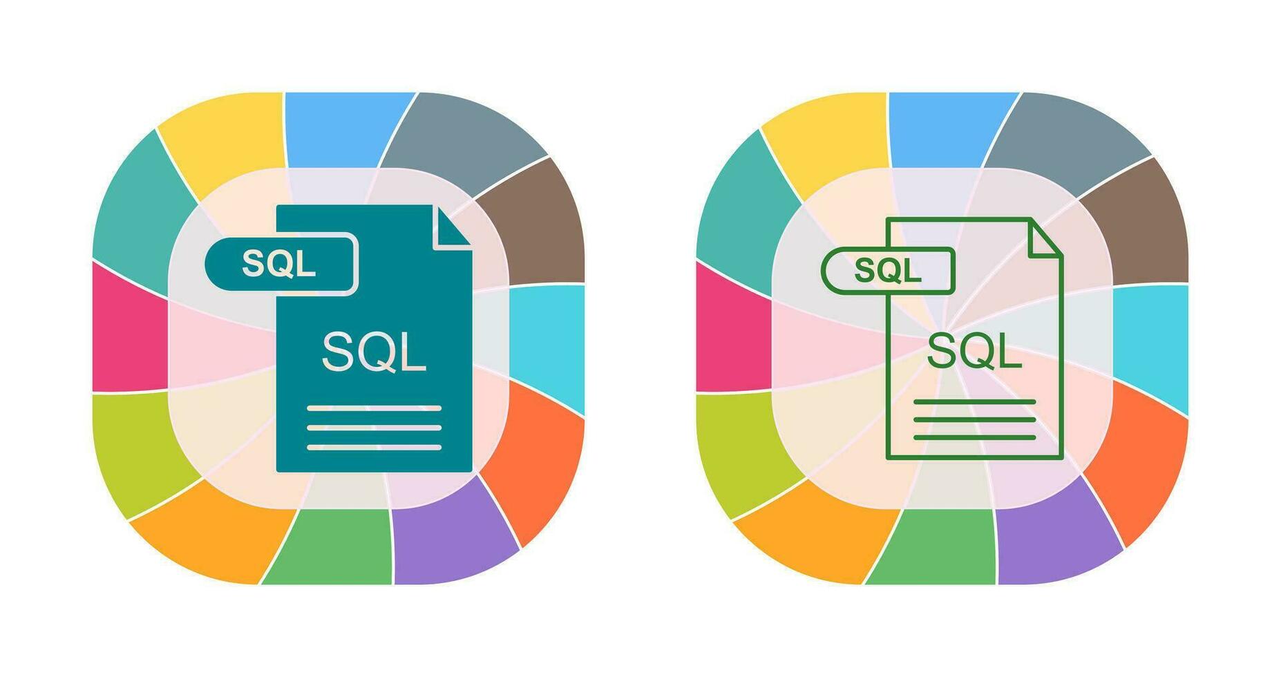 icono de vector de sql