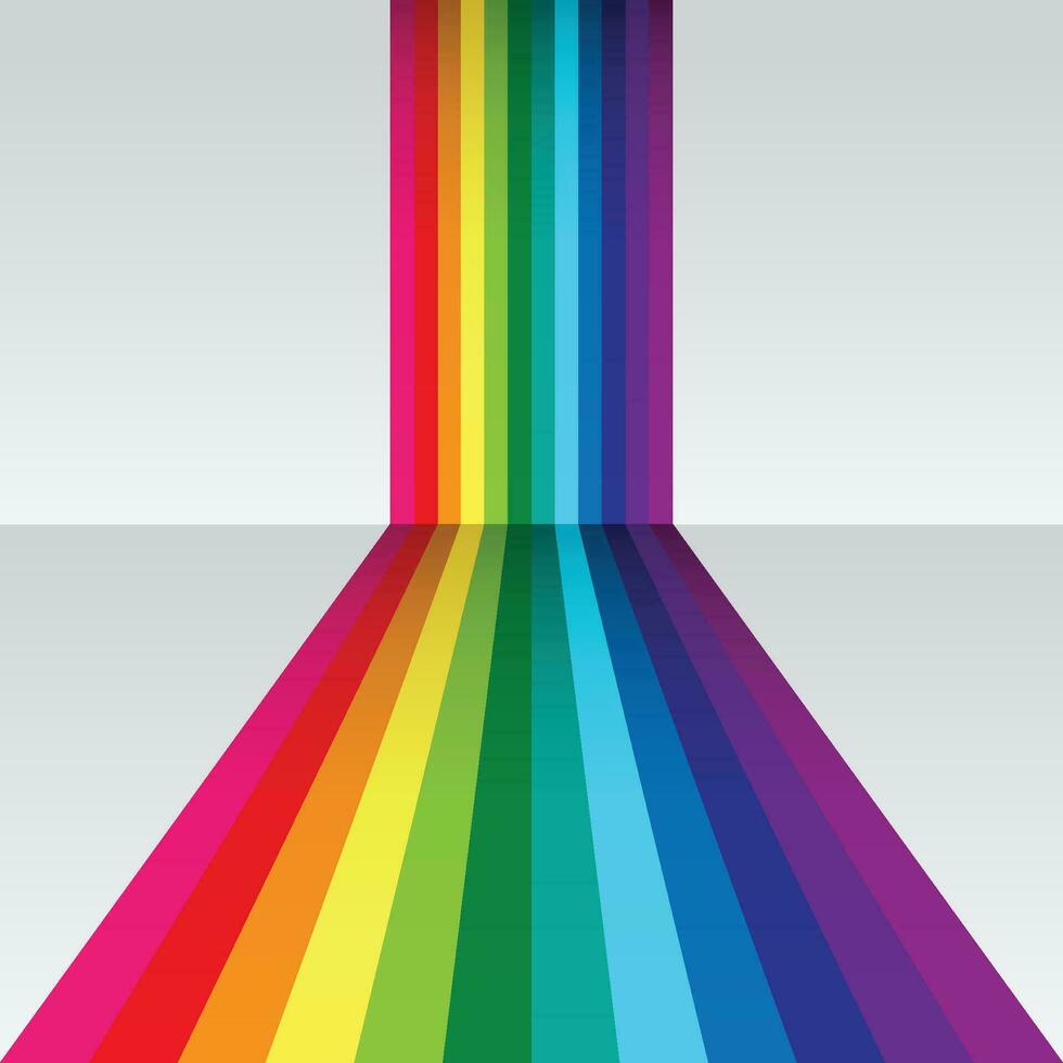 Rainbow lines on the way background for Pride day vector