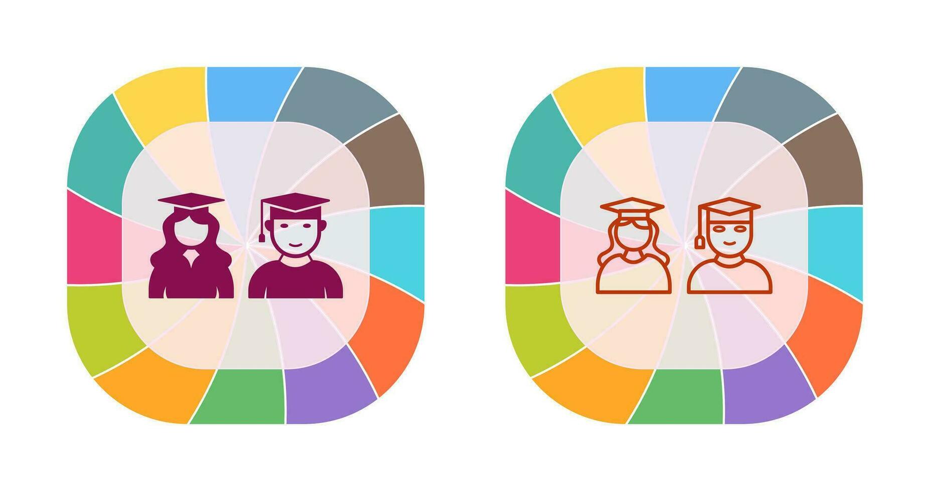 Unique Graduates Vector Icon