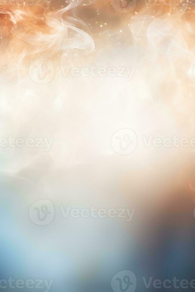 Abstract Christmas background with empty space. Smoke, bokeh lights. Copy space for your text. Merry Xmas, Happy New Year. Festive vertical backdrop. Generative AI. photo