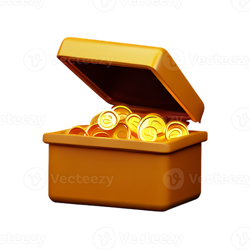 treasure 3d rendering icon illustration png