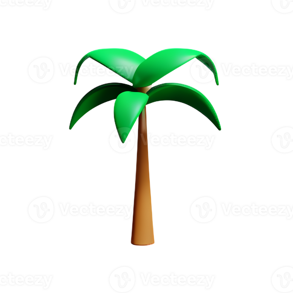 banana tree 3d rendering icon illustration png