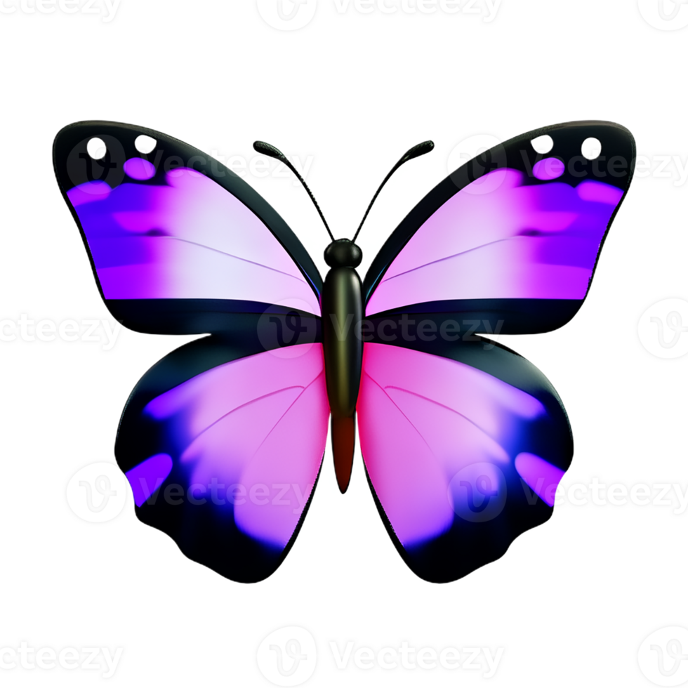 watercolor butterfly 3d rendering icon illustration png