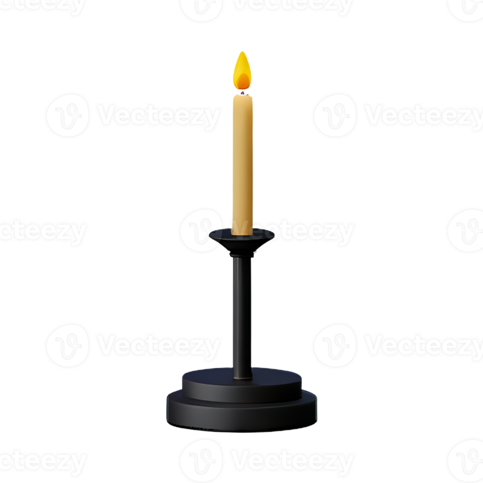 candlestick 3d rendering icon illustration png