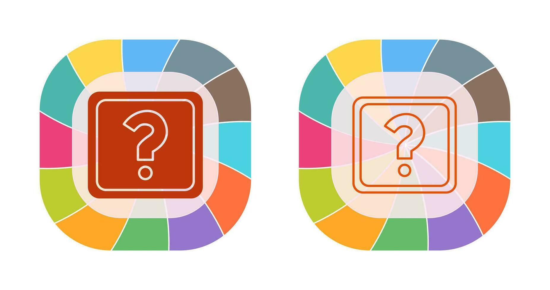 Unique Question Mark Vector Icon