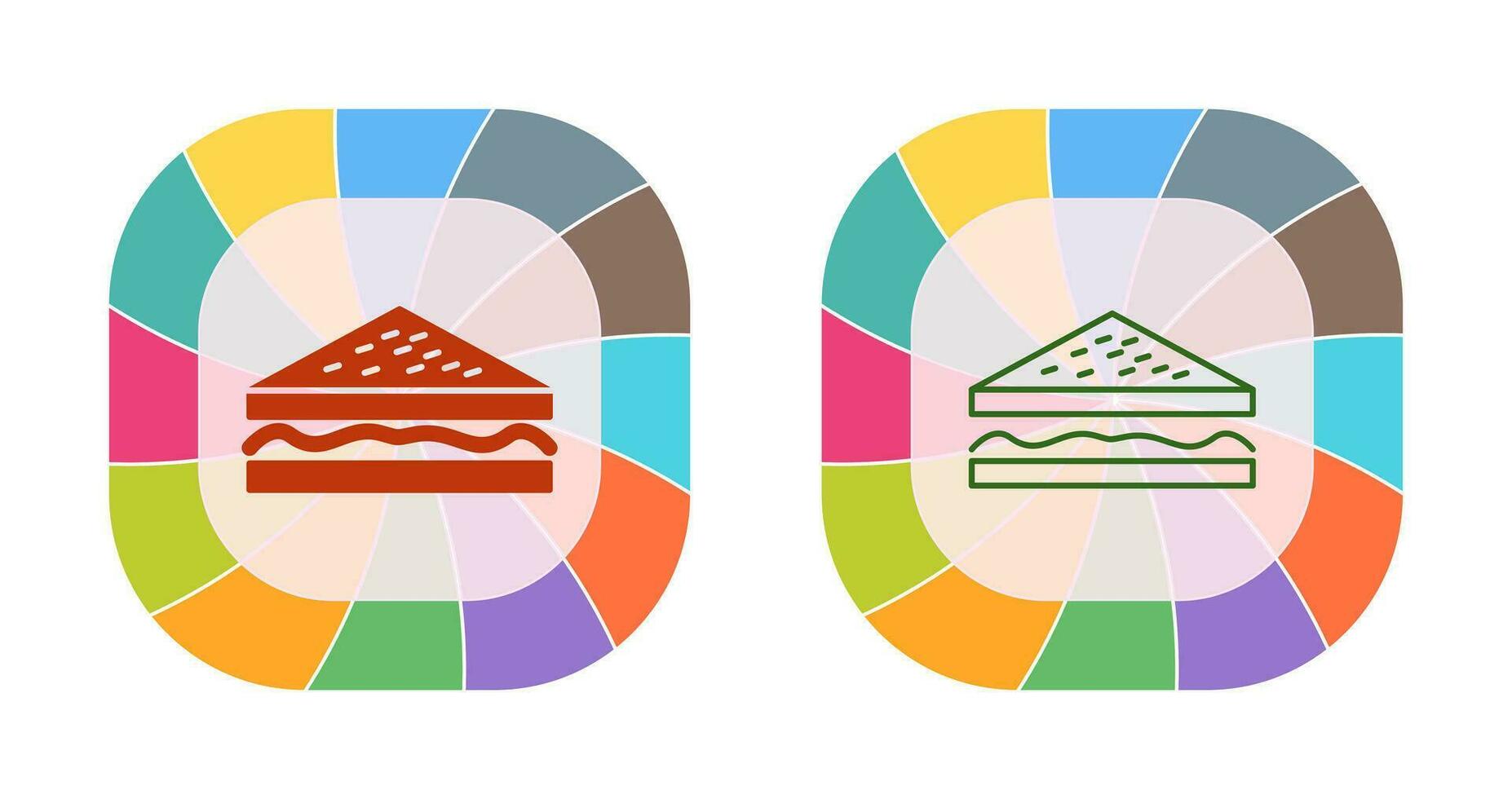 Unique Sandwich Vector Icon